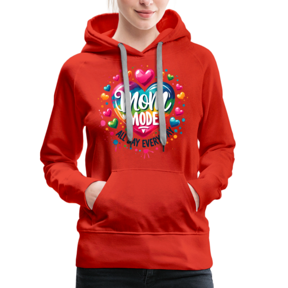 Mom Mode All Day Every Day Women’s Premium Hoodie Color: white