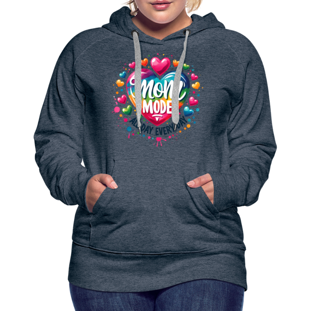Mom Mode All Day Every Day Women’s Premium Hoodie Color: white
