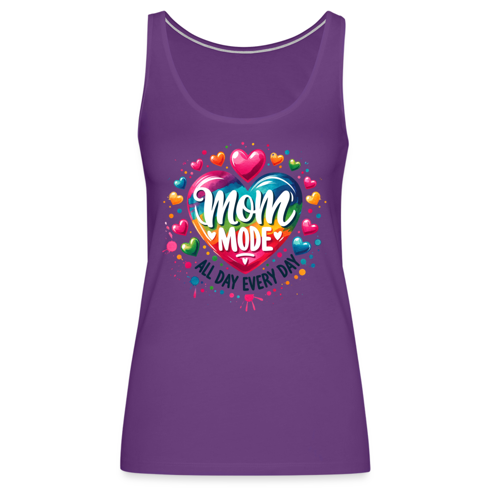 Mom Mode All Day Every Day Women’s Premium Tank Top - purple
