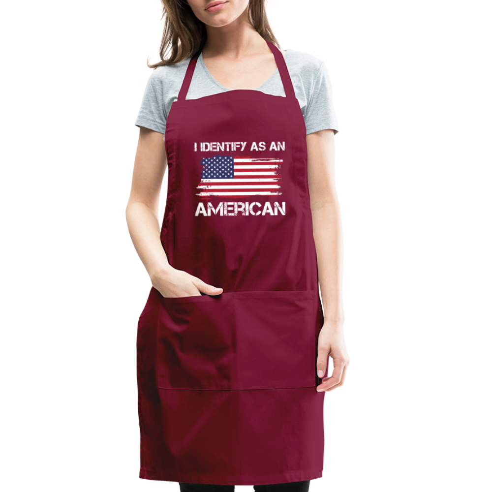 I Identify as an American Adjustable Apron Color: charcoal