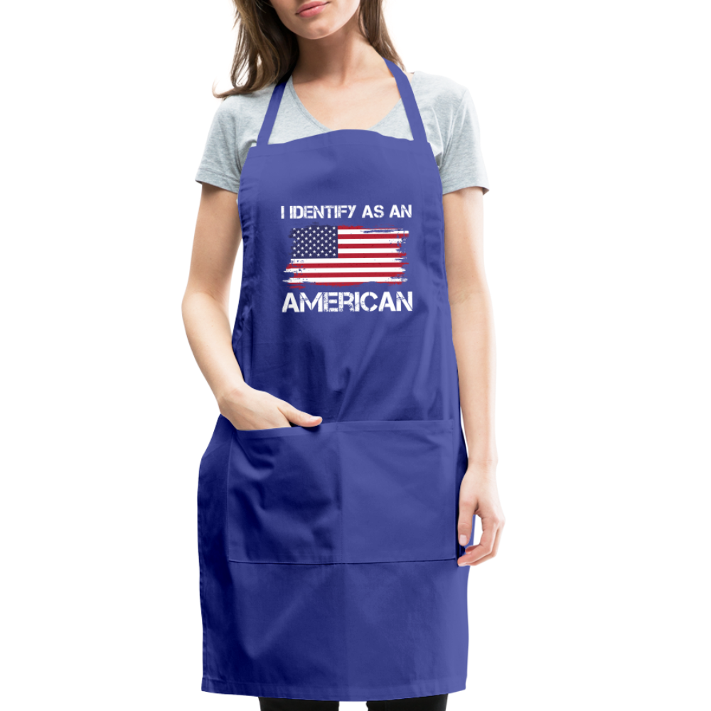 I Identify as an American Adjustable Apron Color: charcoal