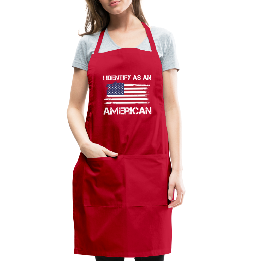 I Identify as an American Adjustable Apron Color: charcoal