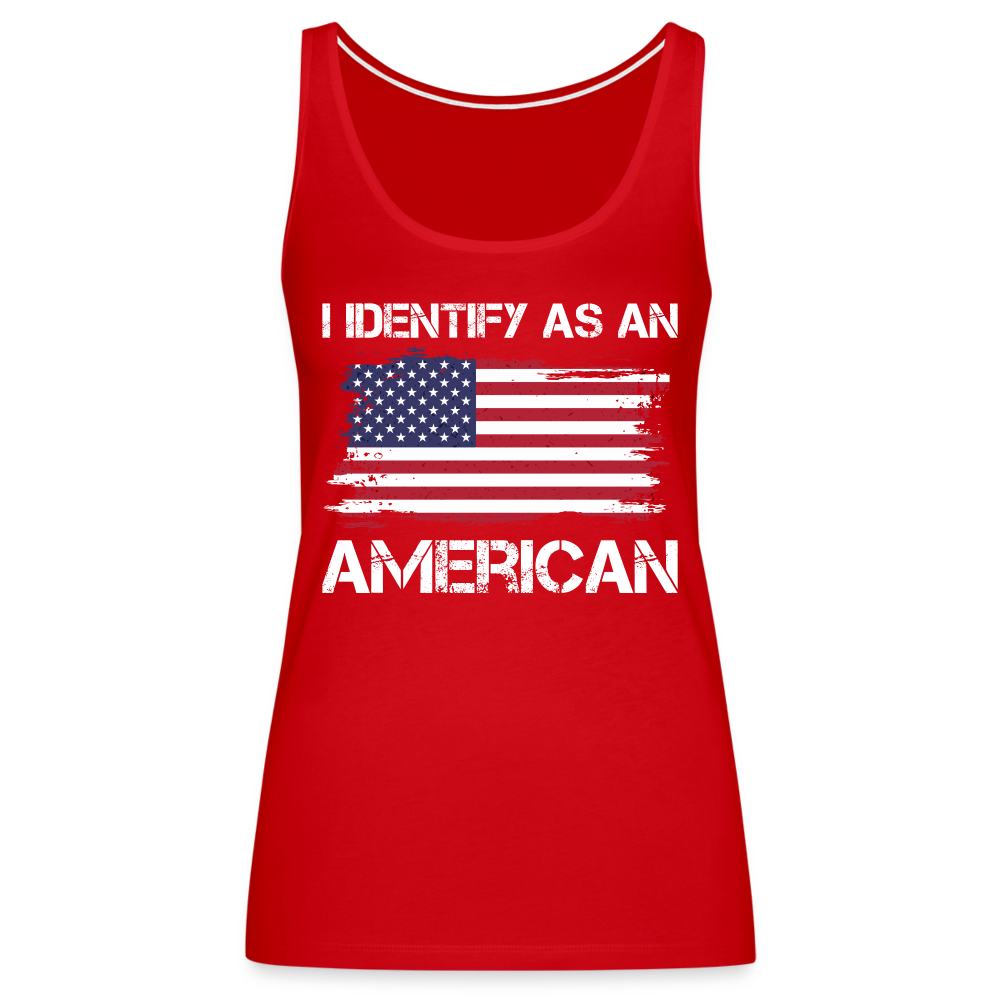 I Identify as an American Women’s Premium Tank Top - red