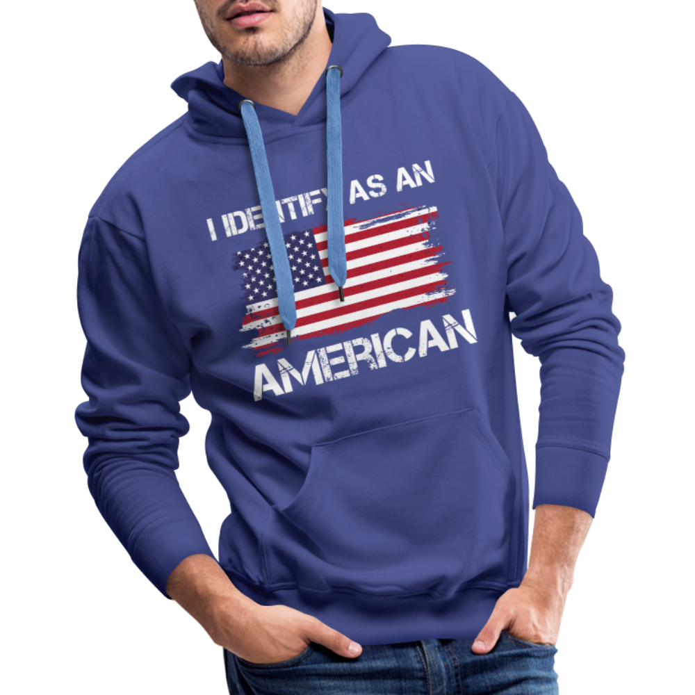 I Identify as an American Men’s Premium Hoodie - royal blue