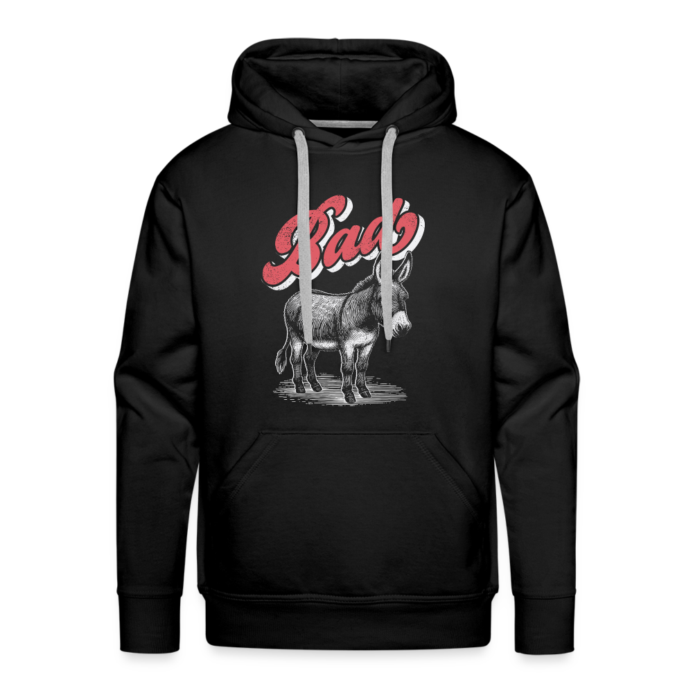 Funny Bad Ass (Donkey) Men’s Premium Hoodie Color: black