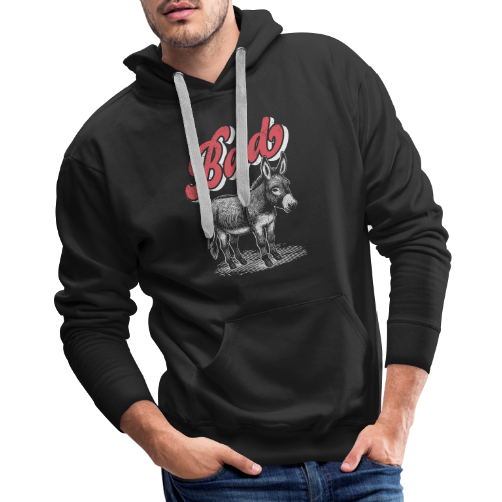 Funny Bad Ass (Donkey) Men’s Premium Hoodie Color: charcoal grey