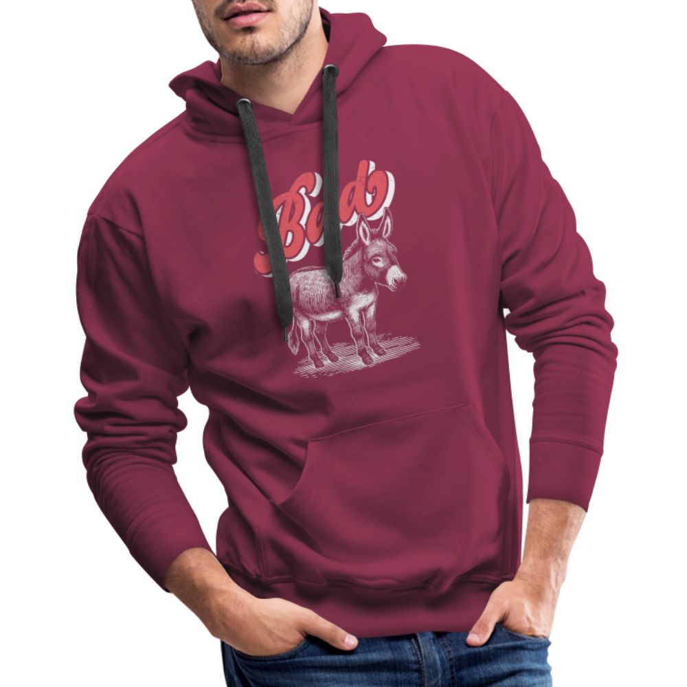 Funny Bad Ass (Donkey) Men’s Premium Hoodie Color: charcoal grey
