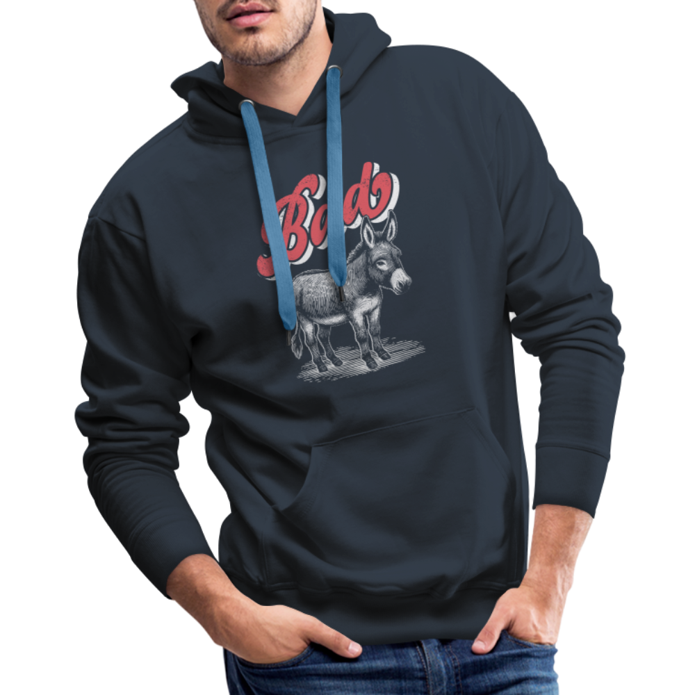 Funny Bad Ass (Donkey) Men’s Premium Hoodie Color: navy
