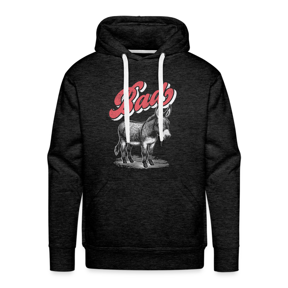 Funny Bad Ass (Donkey) Men’s Premium Hoodie Color: charcoal grey