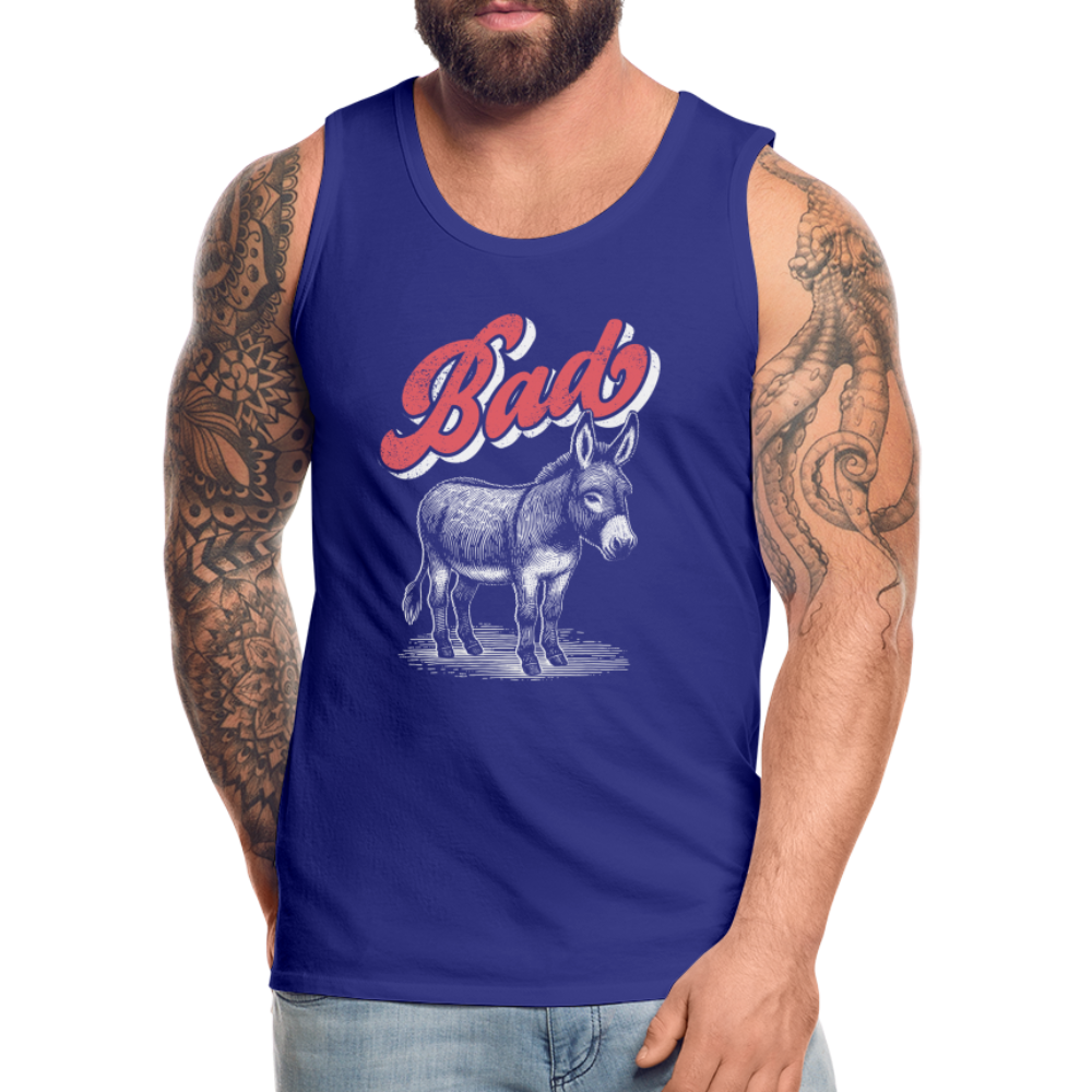 Funny Bad Ass (Donkey) Men’s Premium Tank Top Color: royal blue