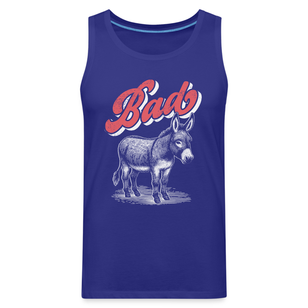 Funny Bad Ass (Donkey) Men’s Premium Tank Top Color: charcoal grey