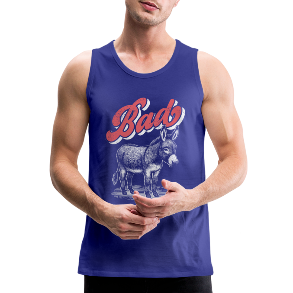 Funny Bad Ass (Donkey) Men’s Premium Tank Top Color: charcoal grey