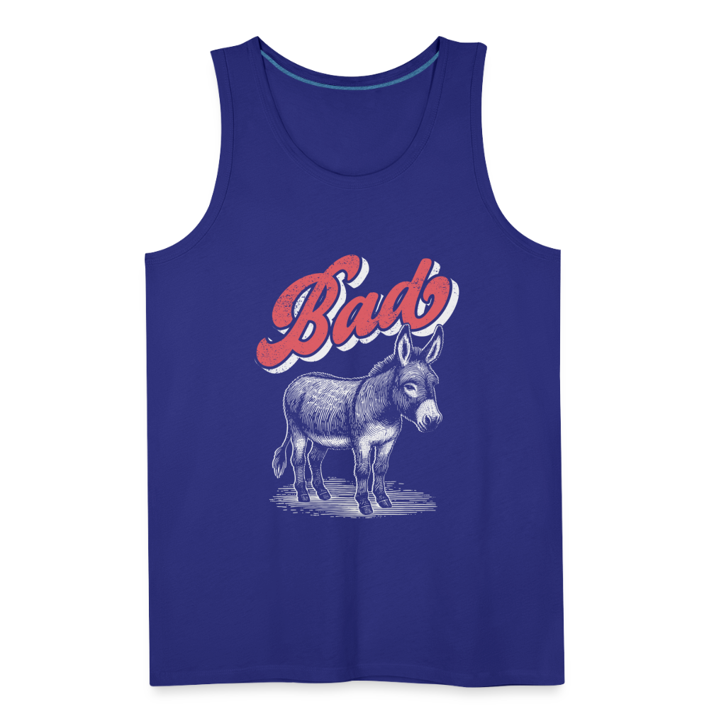 Funny Bad Ass (Donkey) Men’s Premium Tank Top Color: charcoal grey