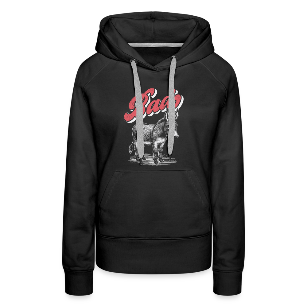 Funny Bad Ass (Donkey) Women’s Premium Hoodie Color: charcoal grey