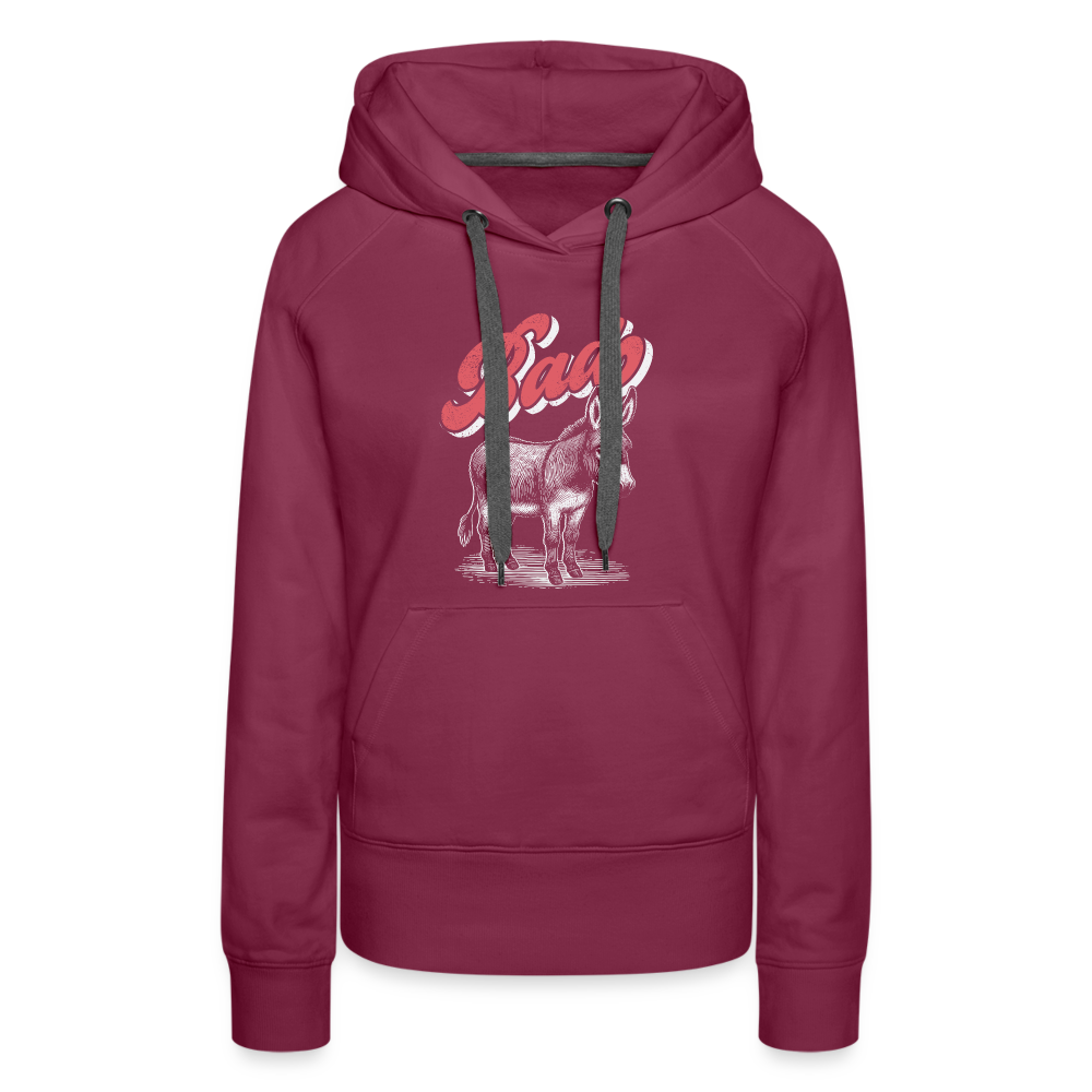 Funny Bad Ass (Donkey) Women’s Premium Hoodie Color: charcoal grey