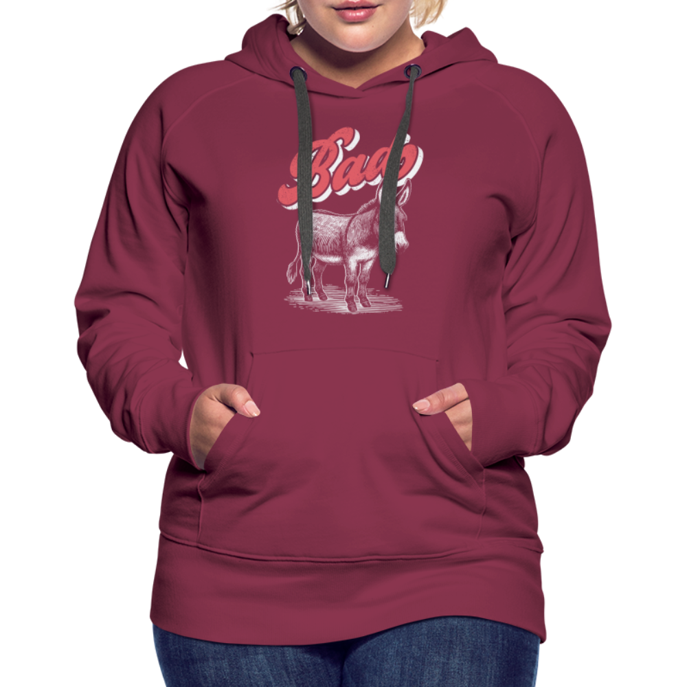 Funny Bad Ass (Donkey) Women’s Premium Hoodie Color: charcoal grey
