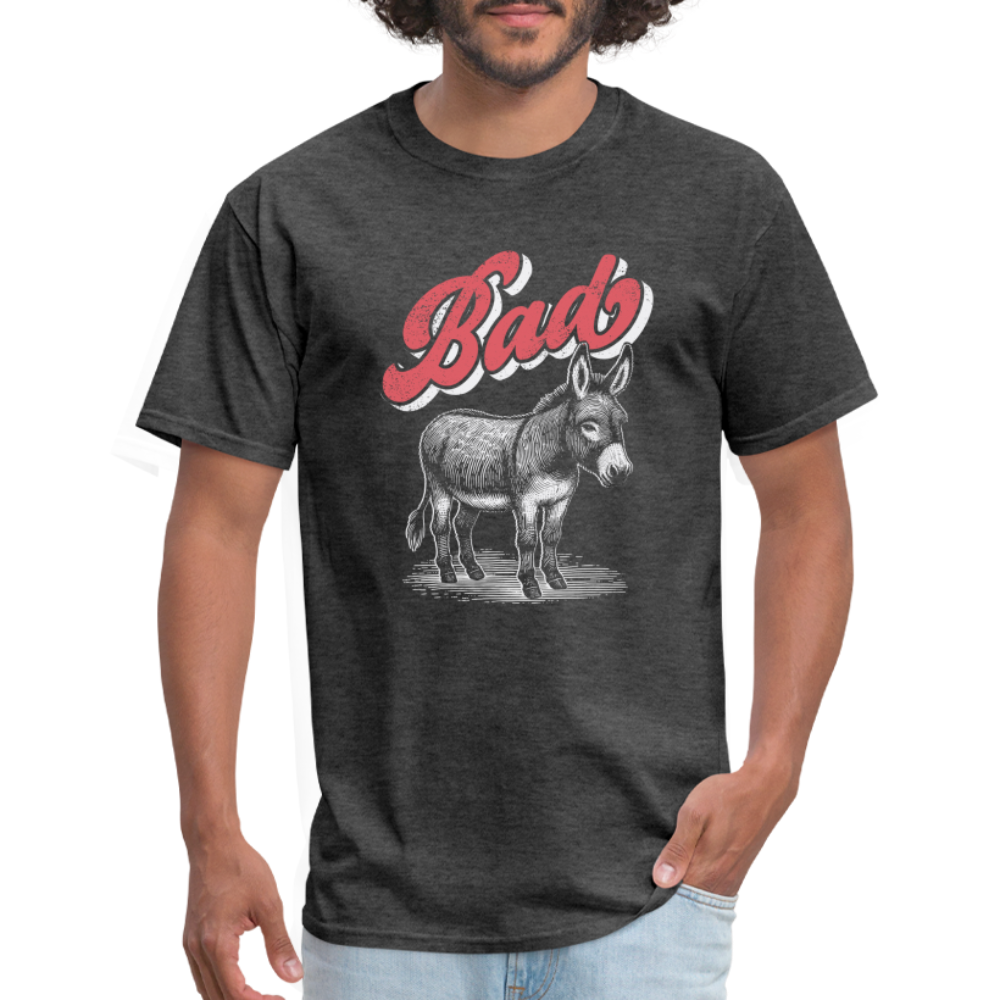 Funny Bad Ass (Donkey) T-Shirt - heather black