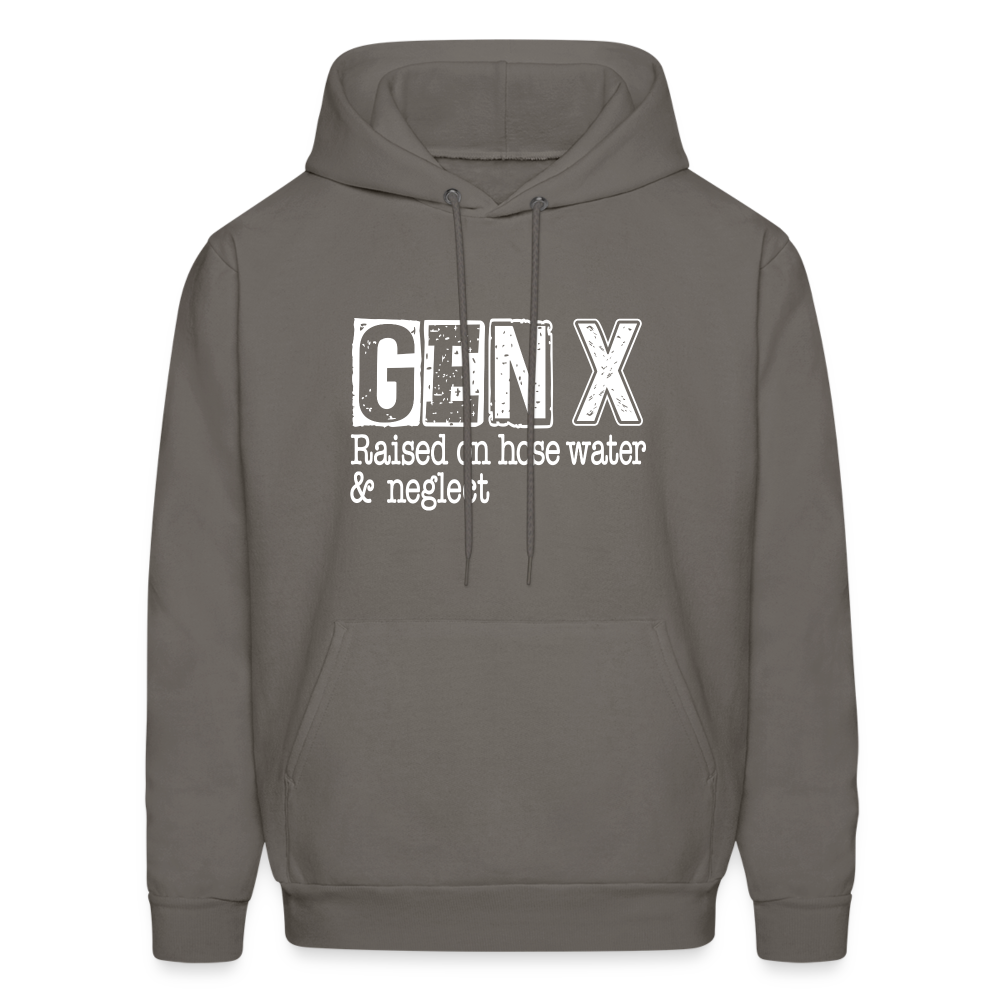 GEN X Hoodie (Raised on hose water & neglect) Color: asphalt gray