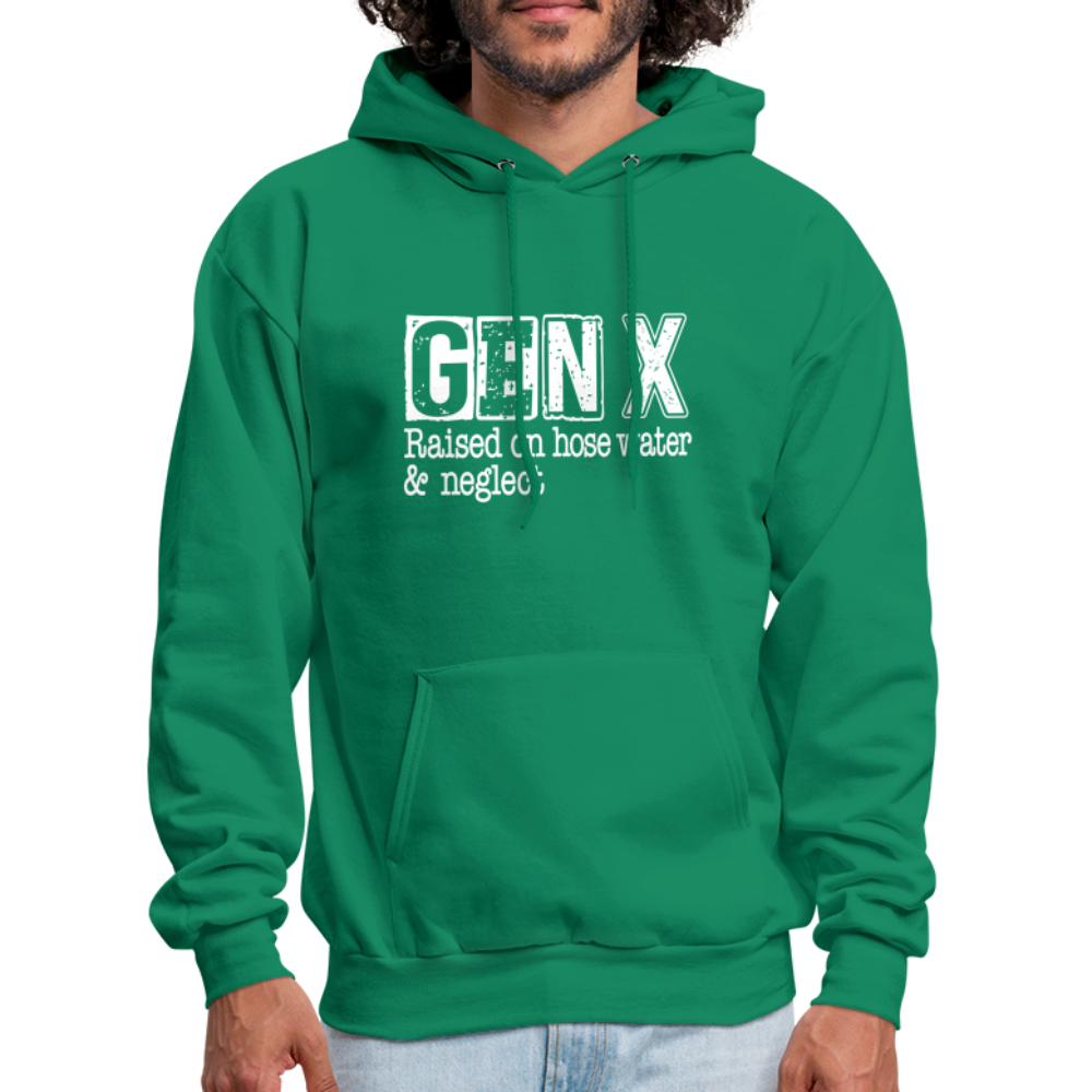 GEN X Hoodie (Raised on hose water & neglect) Color: kelly green