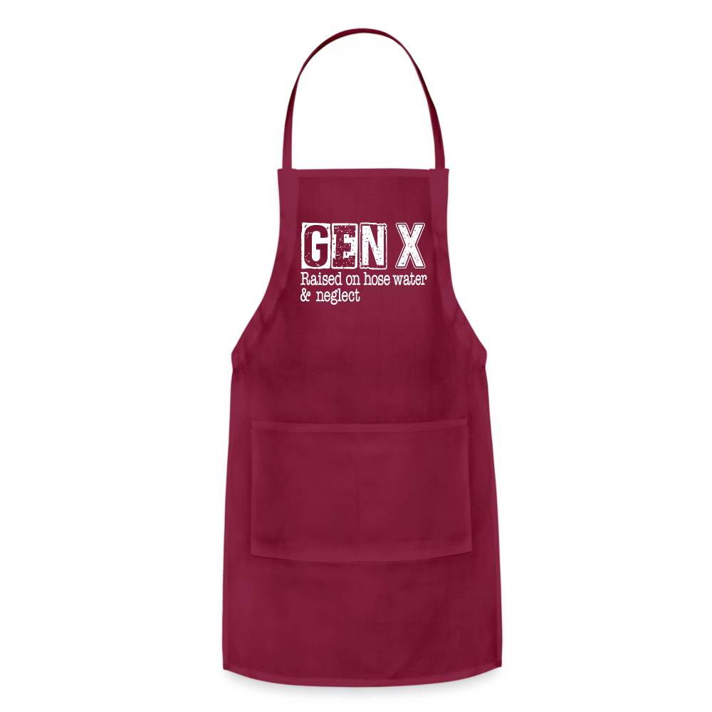 GEN X Adjustable Apron (Raised on hose water & neglect) Color: burgundy