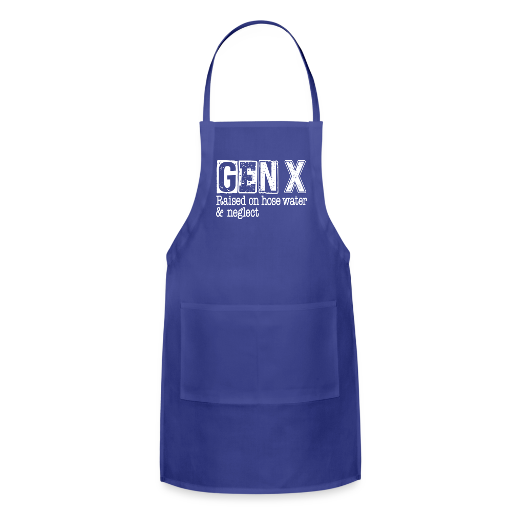 GEN X Adjustable Apron (Raised on hose water & neglect) Color: royal blue
