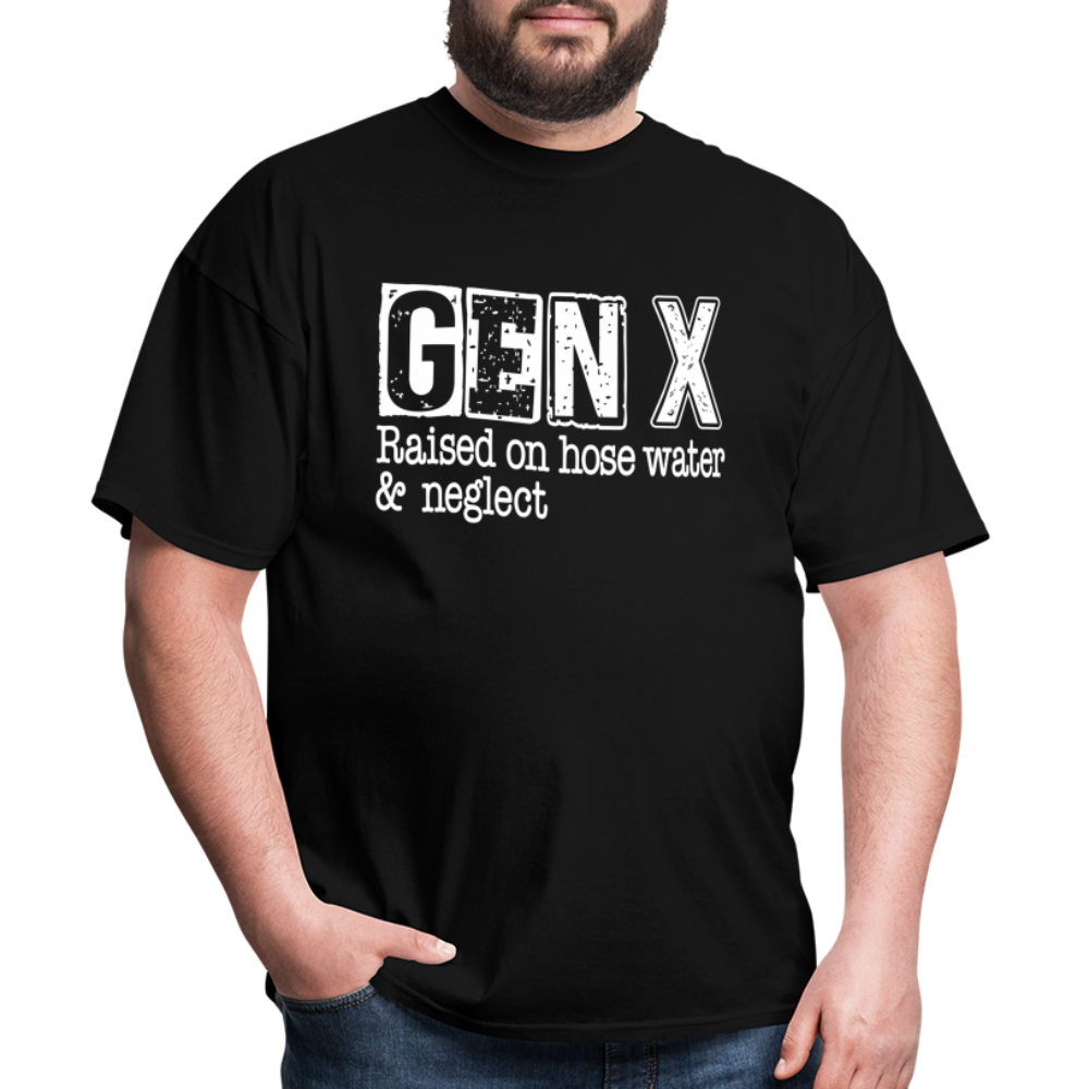 GEN X T-Shirt (Raised on hose water & neglect) Color: denim
