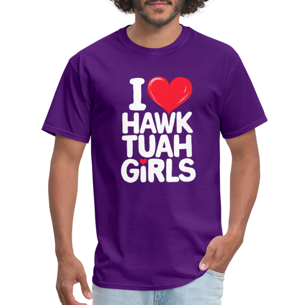I Love Hawk Tuah Girls T-Shirt Color: purple