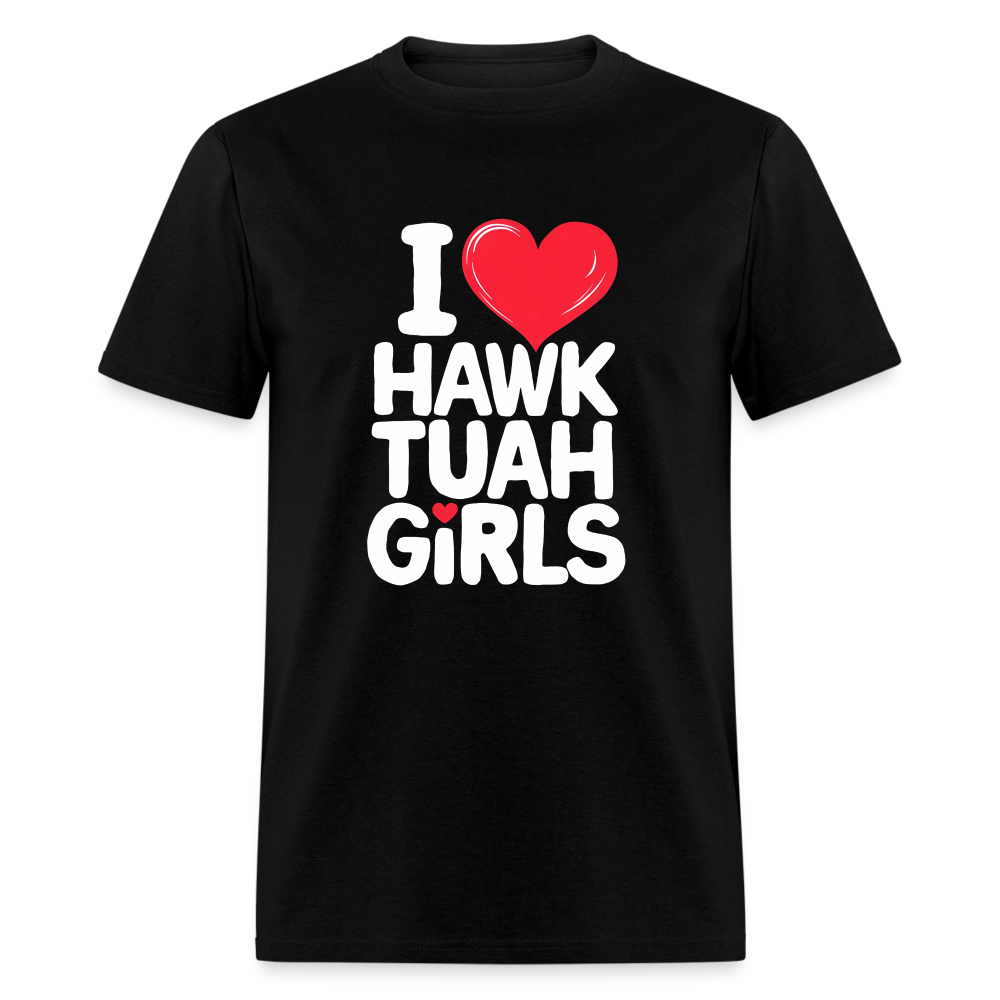 I Love Hawk Tuah Girls T-Shirt Color: heather black