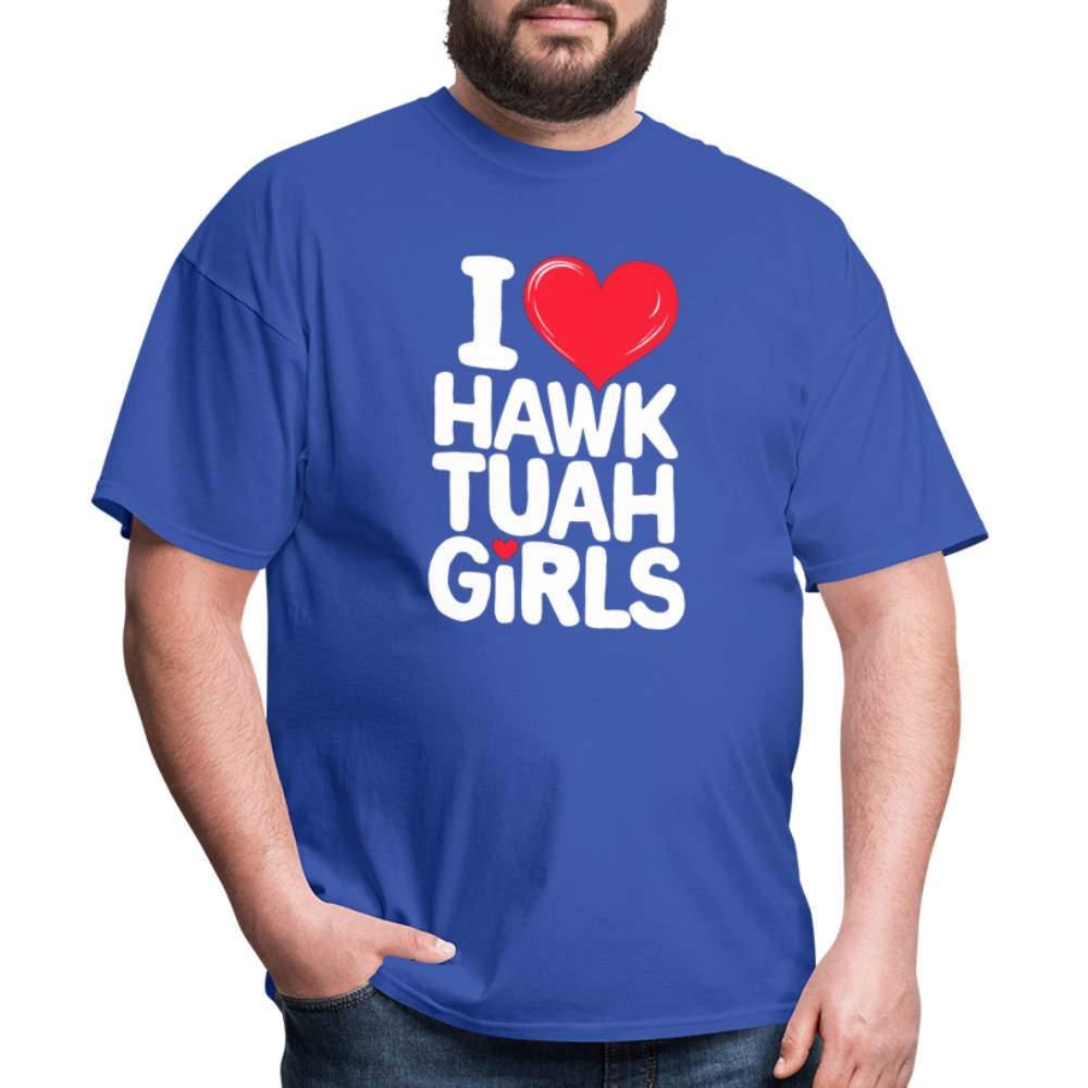 I Love Hawk Tuah Girls T-Shirt Color: heather black