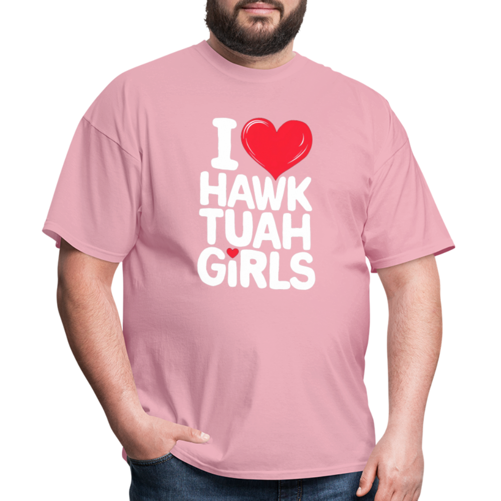I Love Hawk Tuah Girls T-Shirt Color: heather black