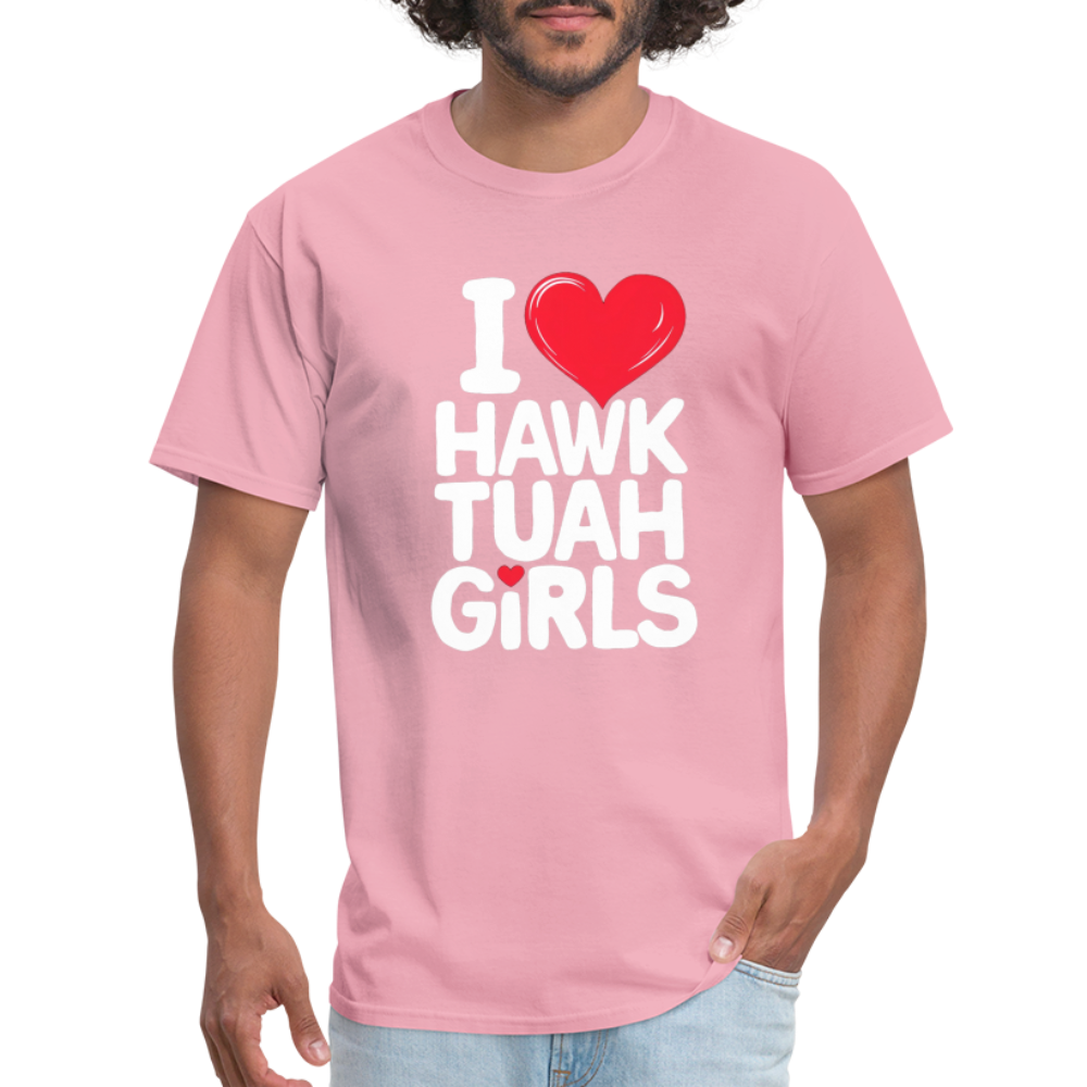 I Love Hawk Tuah Girls T-Shirt Color: heather black