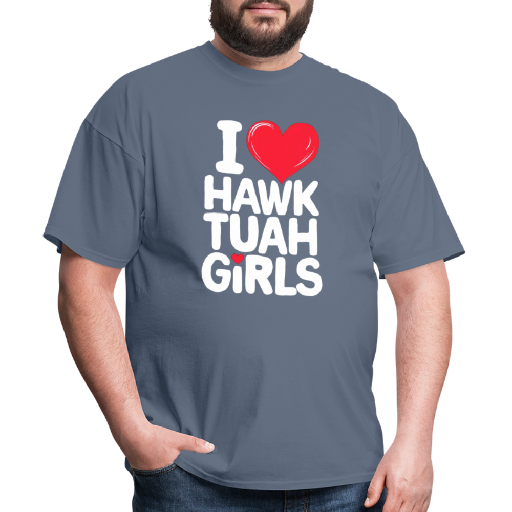I Love Hawk Tuah Girls T-Shirt Color: heather black