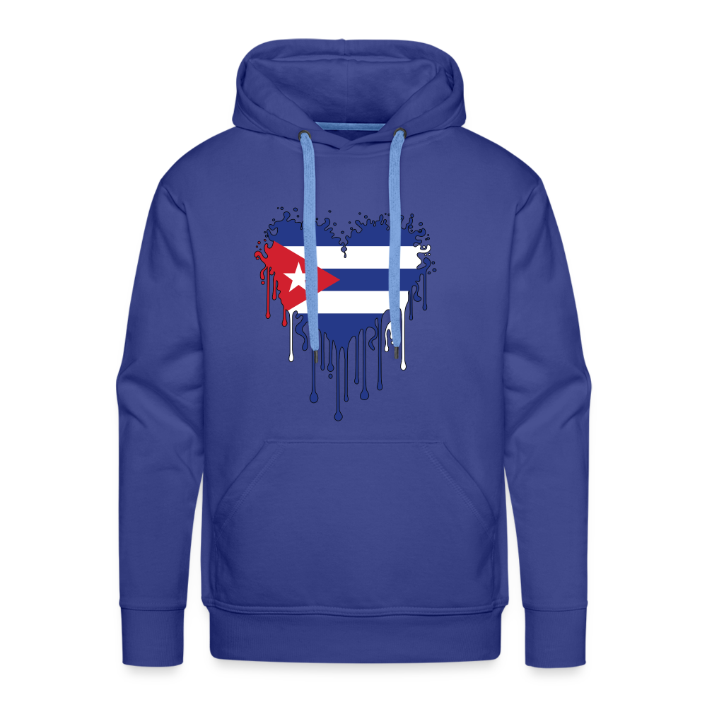 Heart of Cuba Flag Men’s Premium Hoodie Color: white