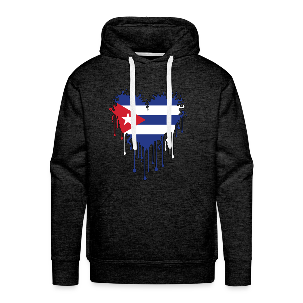 Heart of Cuba Flag Men’s Premium Hoodie Color: white