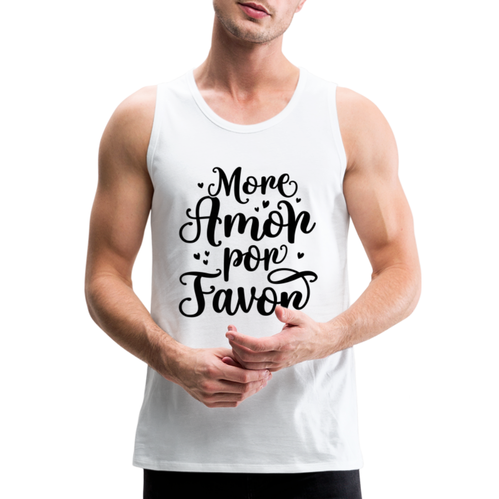 More Amor Por Favor Men’s Premium Tank Top Color: red