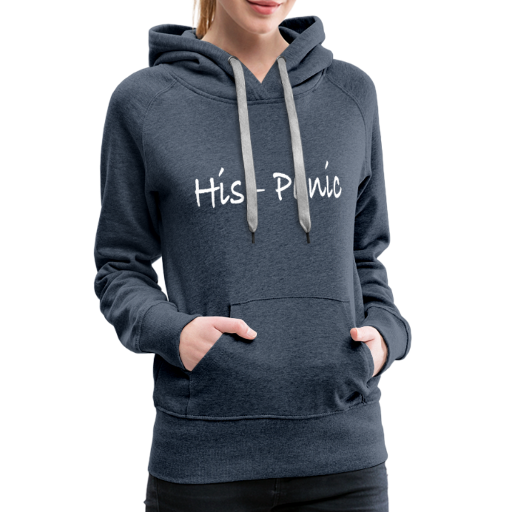His - Panic Women’s Premium Hoodie (Hispanic Women) - heather denim