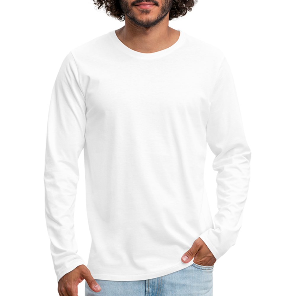 Not Perfect Just Forgiven Men's Premium Long Sleeve T-Shirt Color: white