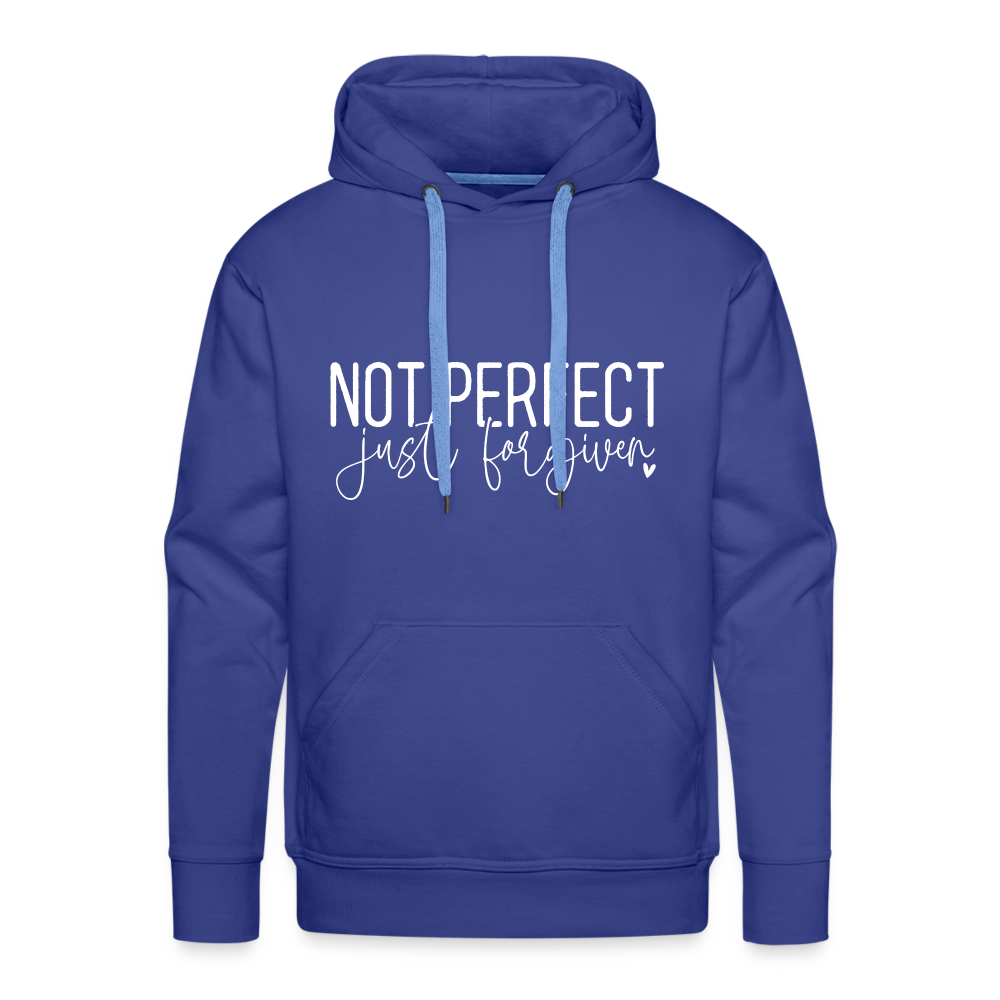 Not Perfect Just Forgiven Men’s Premium Hoodie Color: royal blue