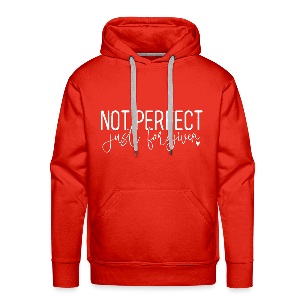 Not Perfect Just Forgiven Men’s Premium Hoodie Color: red