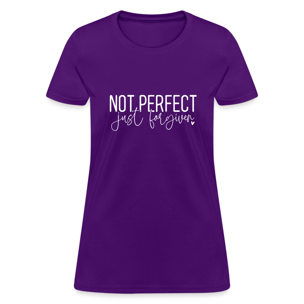 Not Perfect Just Forgiven Women's T-Shirt Color: red