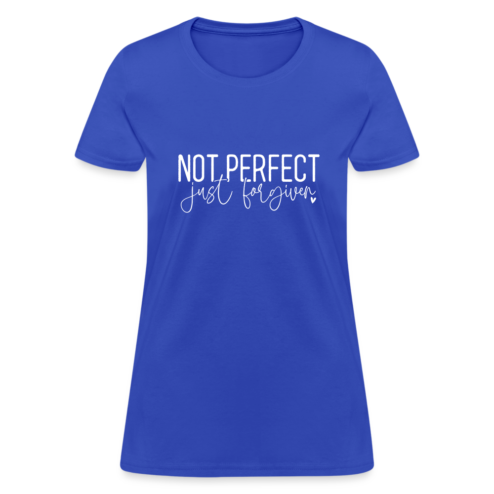 Not Perfect Just Forgiven Women's T-Shirt Color: red