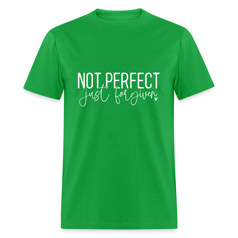 Not Perfect Just Forgiven T-Shirt Color: bright green