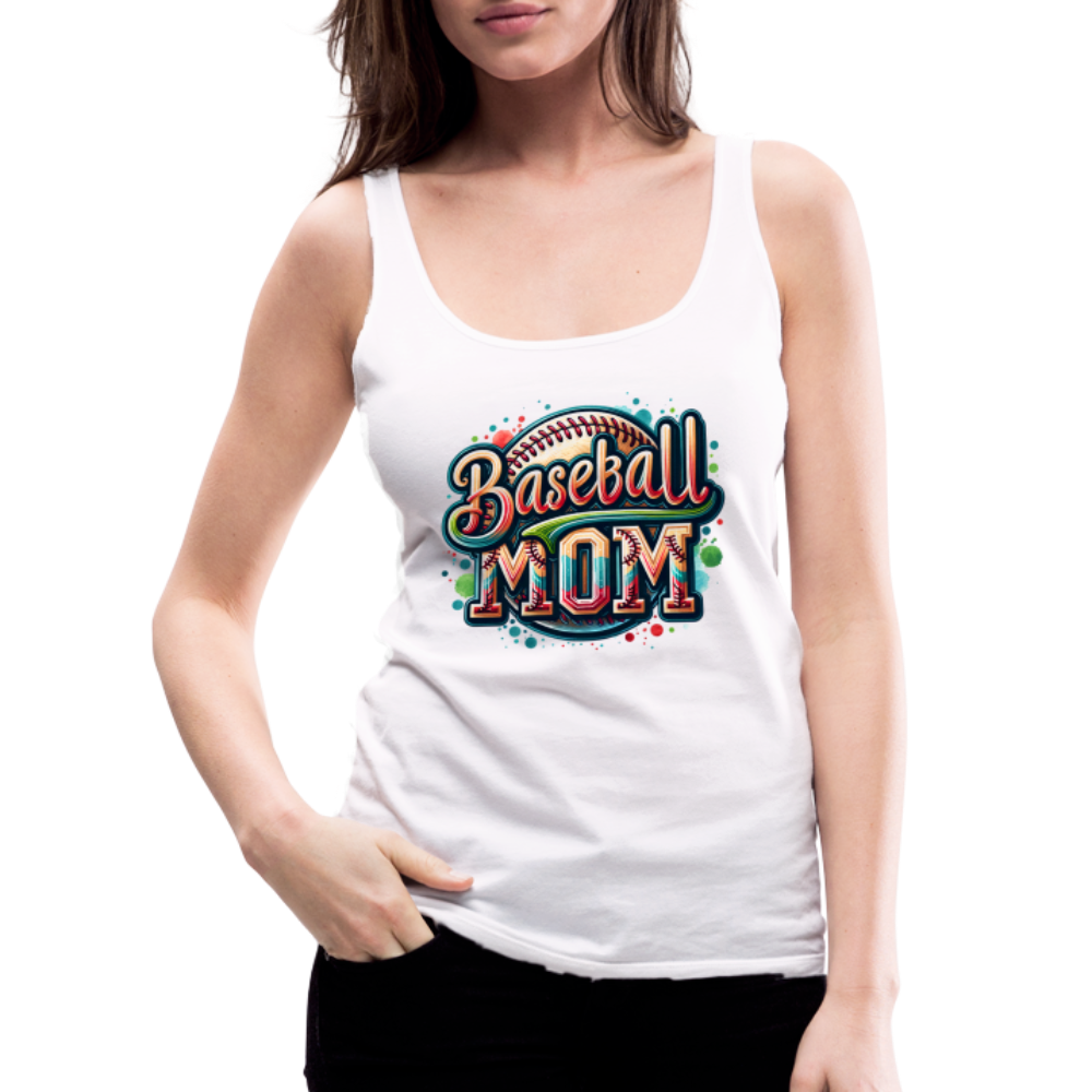 Baseball Mom Premium Tank Top Color: white