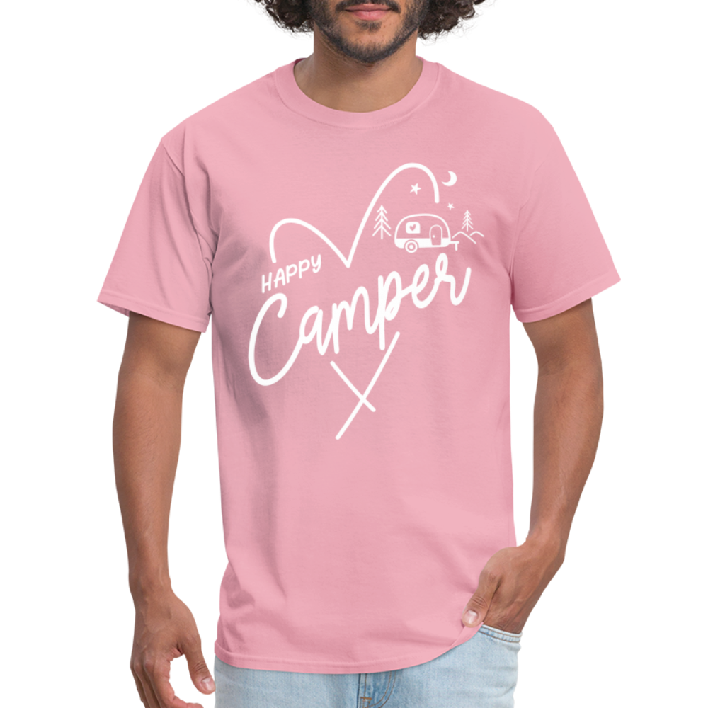 Happy Camper T-Shirt (Love Camping in Nature) - pink