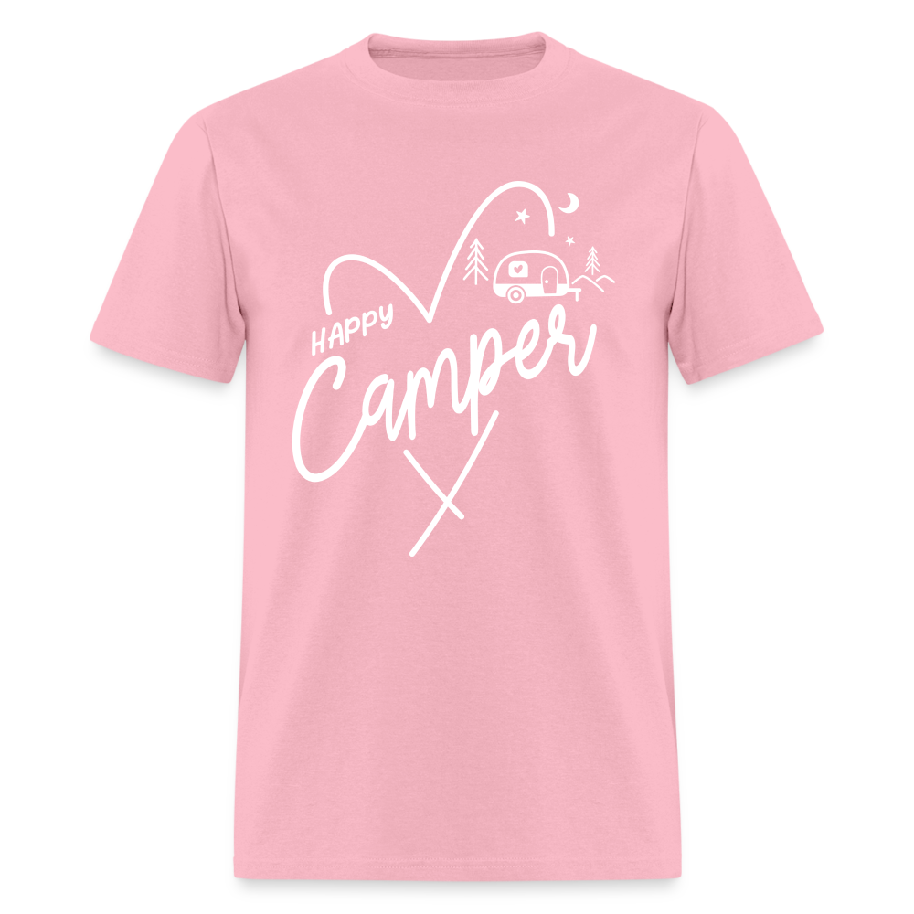 Happy Camper T-Shirt (Love Camping in Nature) - pink