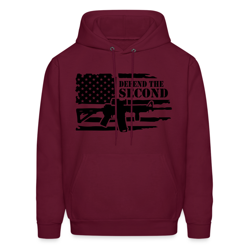 Defend the Second Amendment Hoodie (Right to Bear Arms) - burgundy