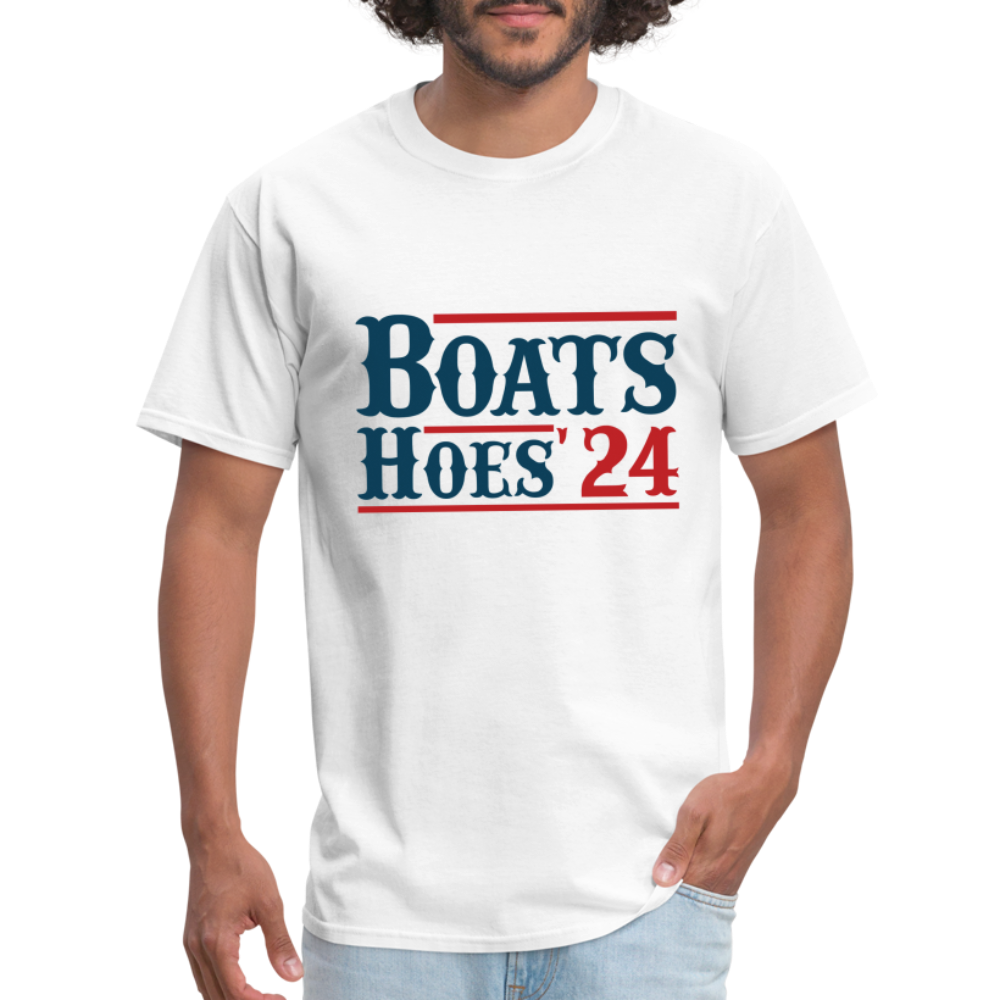 Boats and Hoes T-Shirt - white