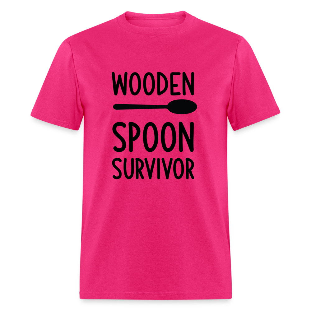 Wooden Spoon Survivor T-Shirt - fuchsia