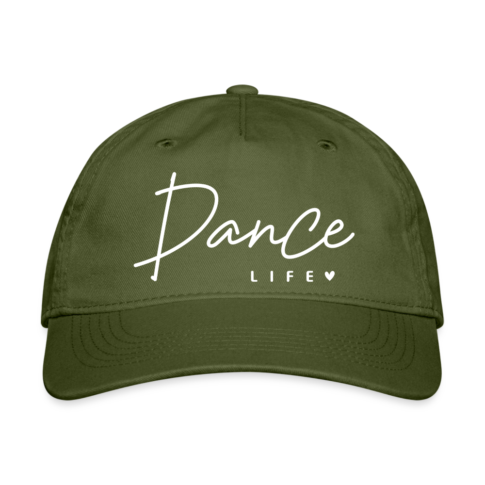 Dance Life : Organic Baseball Cap Color: olive green