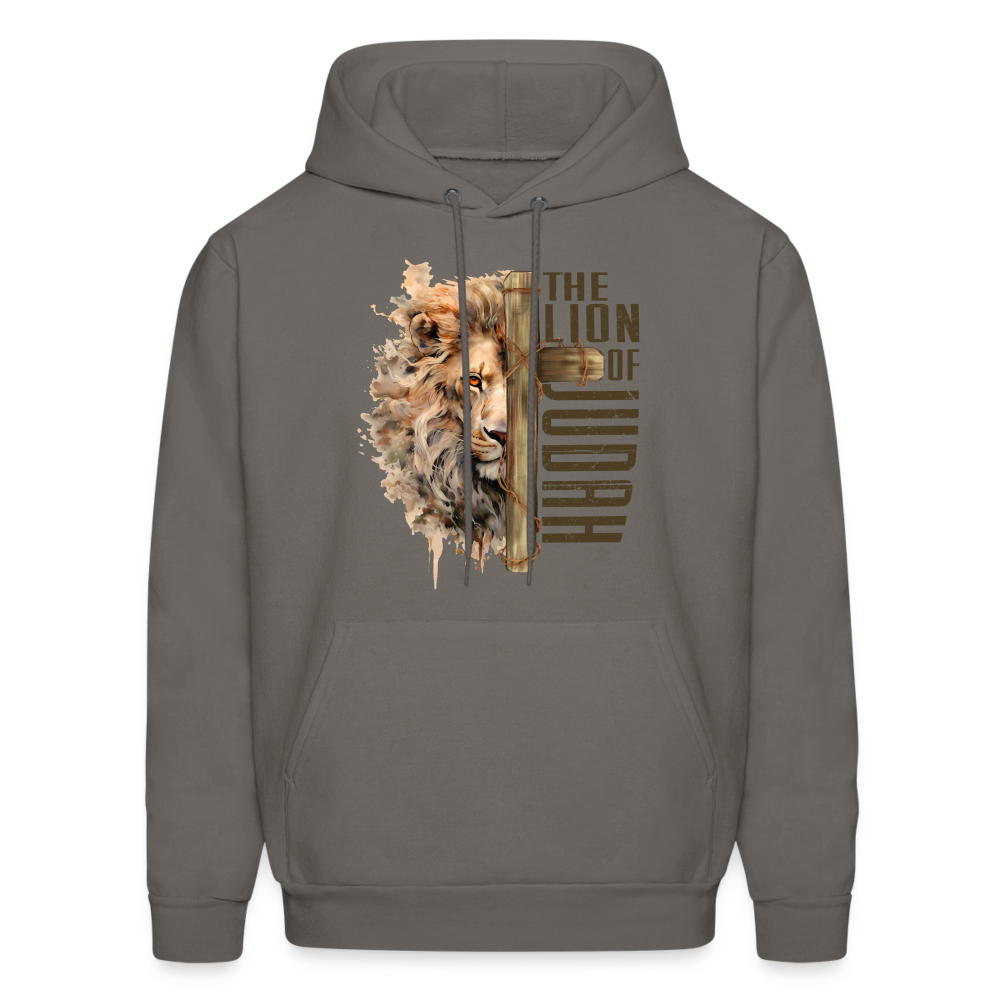 Jesus Lion of Judah Hoodie - asphalt gray